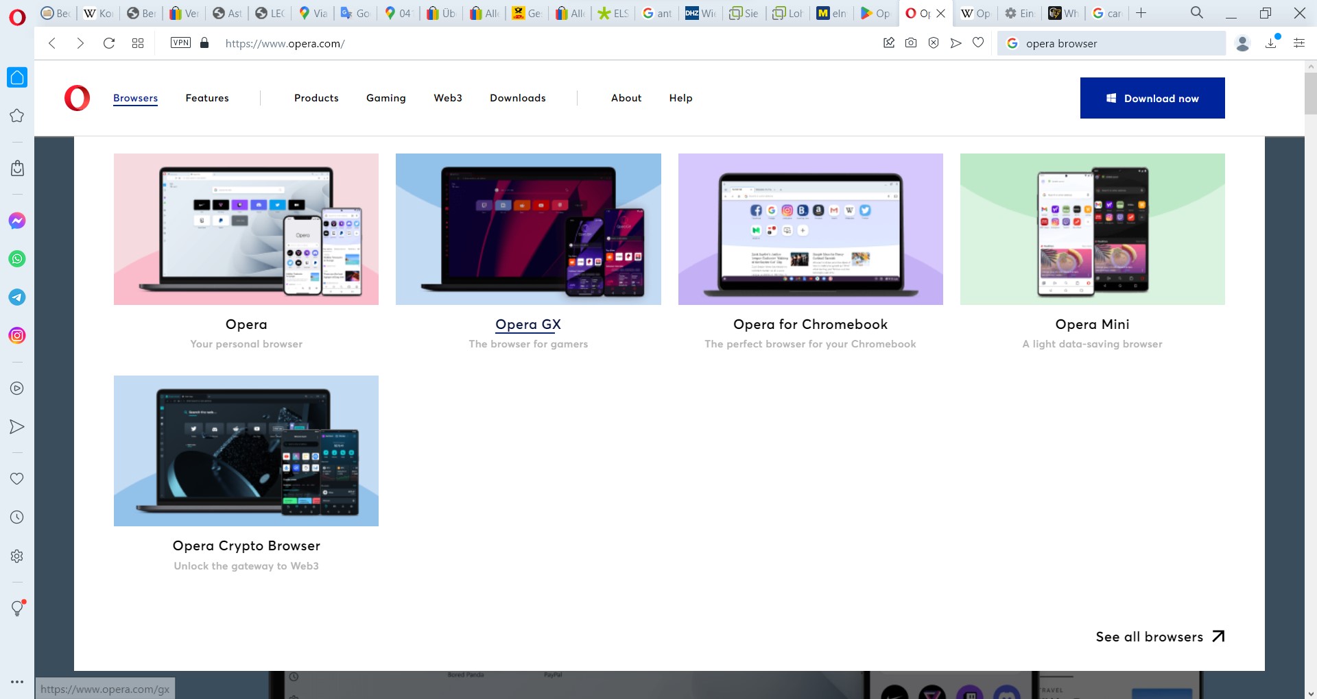 screenshot opera browser opera browsers